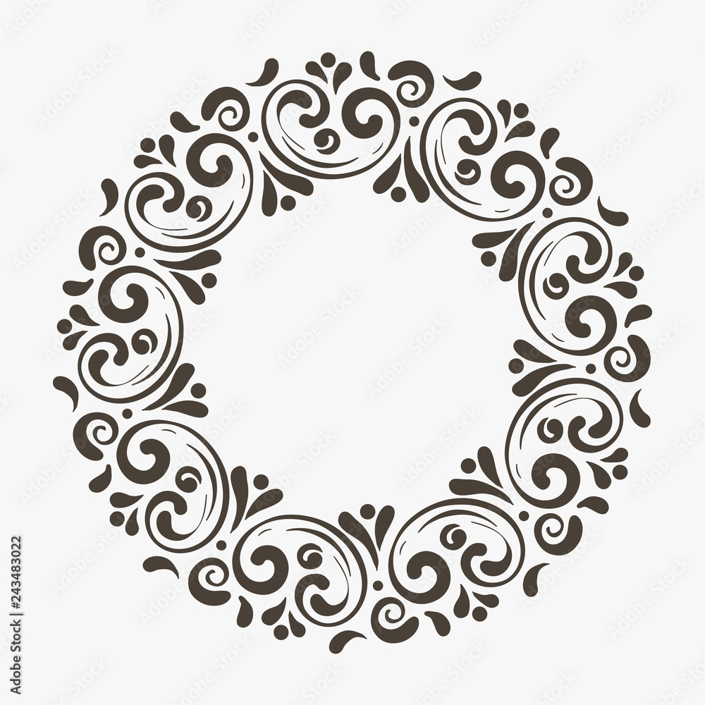 Elegant hand drawn retro floral frame Elegant hand drawn retro floral frame
