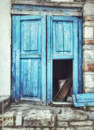 Old blue door