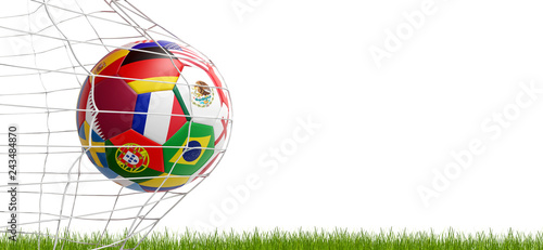 Qatar flag ball 3d-illustration