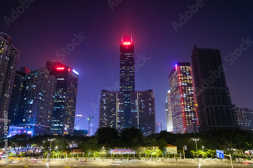 広州 CITICプラザ（中信廣場） 夜景