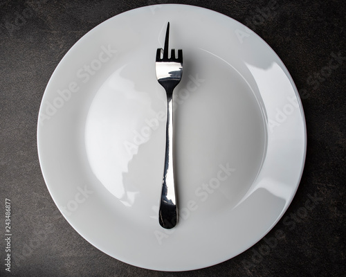 Bild auf Leinwand concept of displeasure with a cook or lack of food, an indecent gesture is shown