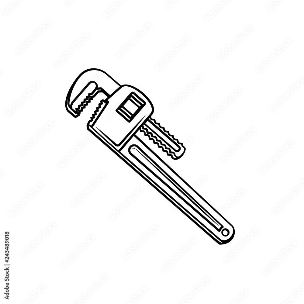 Plumbing key, outline Plumbing key, outline