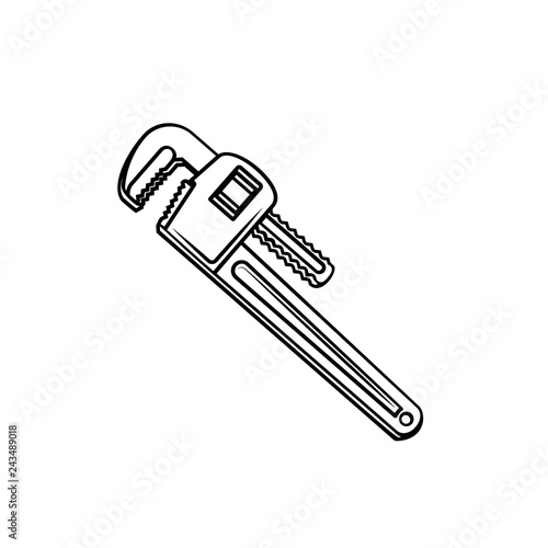 Plumbing key, outline