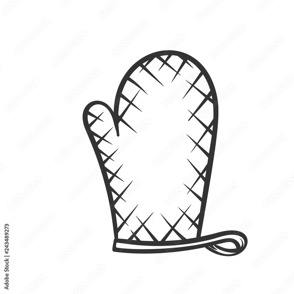 Potholder icon , outline Potholder icon , outline