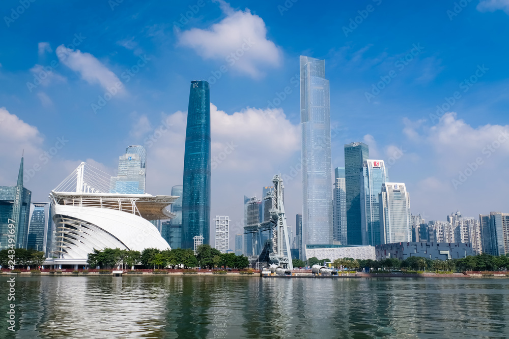 Naklejka premium 広州 高層ビル群