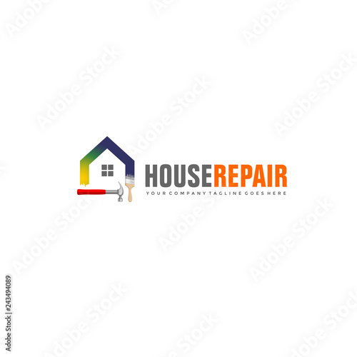 House repair logo - home service vector