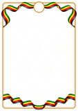 Frame and border of Zimbabwe colors flag