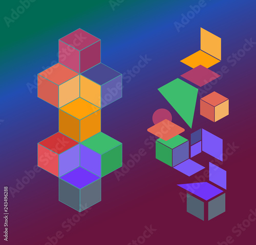 Free Download Creative geometric colorful background Geometry minimalistic artwork poster with figure. Abstract vector pattern design for web banner, business presentation - GFXLoad