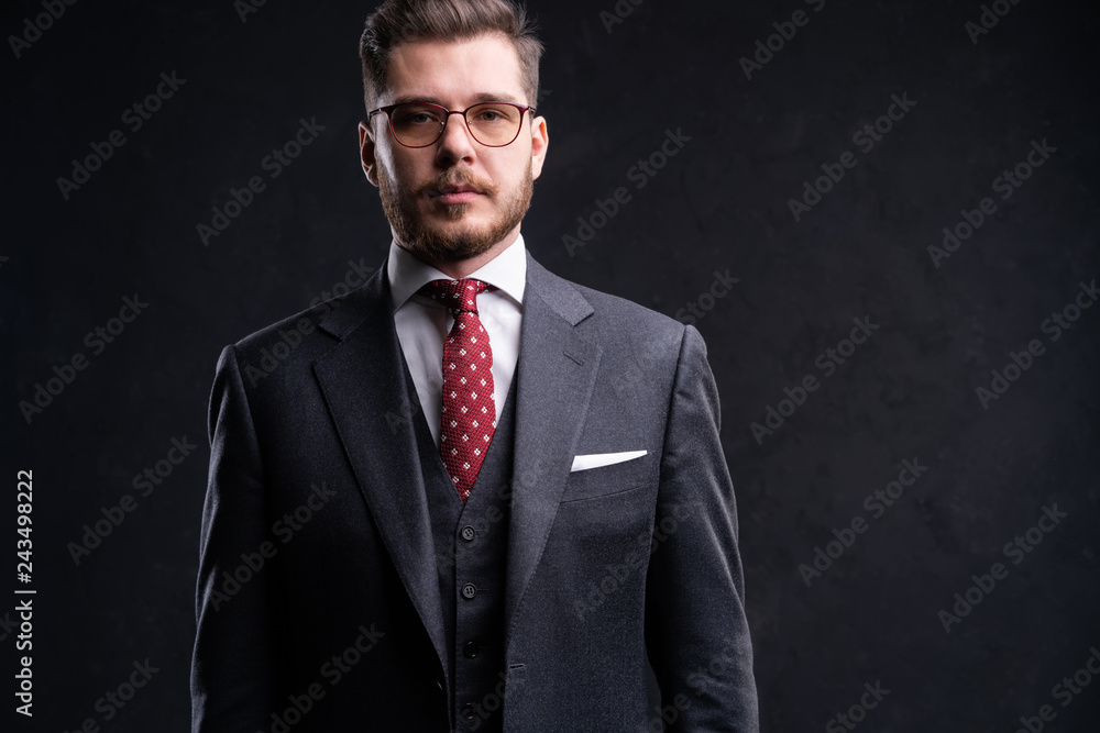Elegant young handsome man. Studio fashion portrait Elegant young handsome man. Studio fashion portrait