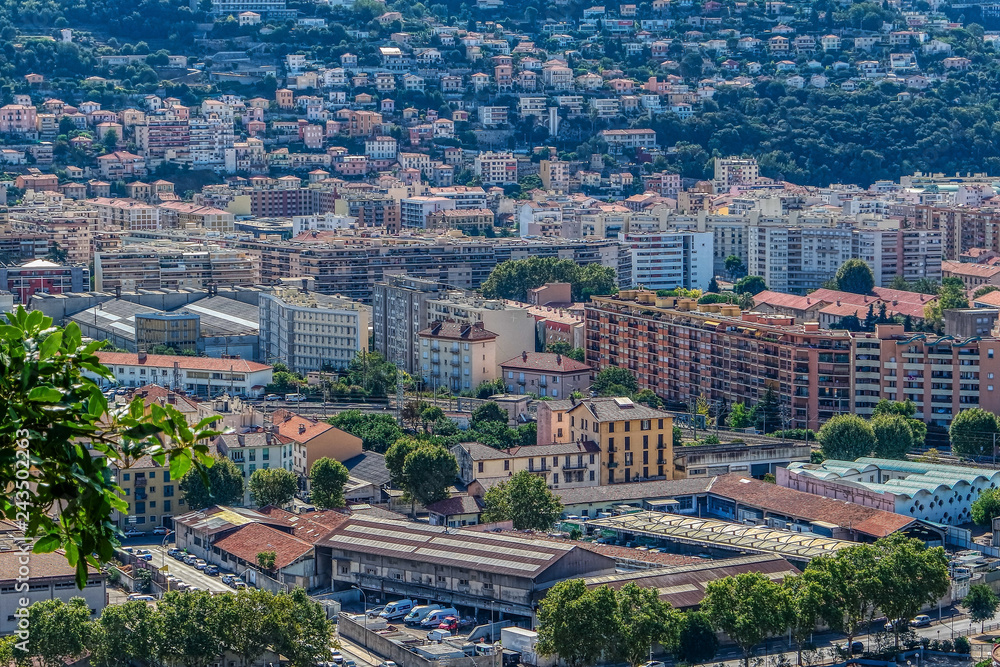 Apartment houses in Nice, Cote d Azur, French riviera, France