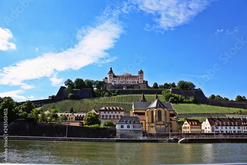 The caste Marienberg in Würzburg, summer