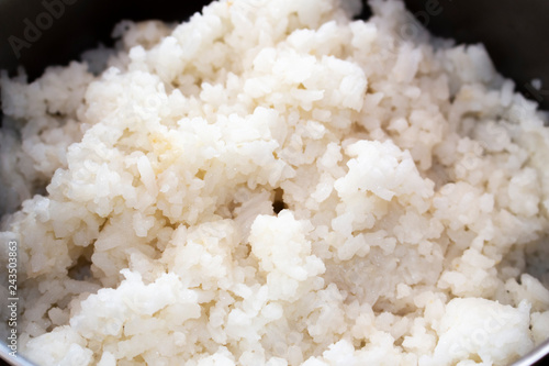 cooked rice closeup food background