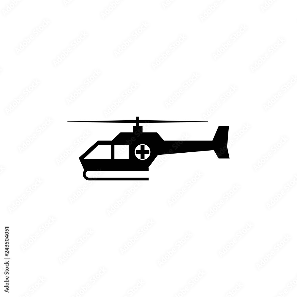 Medical helicopter monochrome icon with EPS 10 - jpeg format, simple and trendy flat style isolated on white background. Chopper illustration. - Vector Medical helicopter monochrome icon with EPS 10 - jpeg format, simple and trendy flat style isolated on white background. Chopper illustration. - Vector
