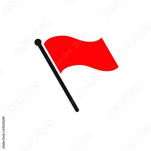 Rec flag start finish icon vector