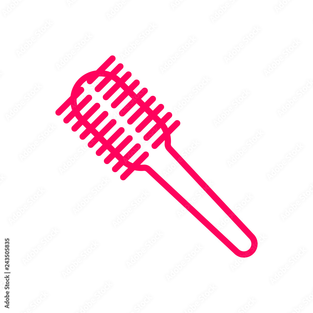 Hair brush icon . Editable line hair brush icon from barber. Trendy hair brush icon for web and mobile.