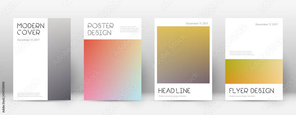 Naklejka premium Flyer layout. Minimal delicate template for Brochu