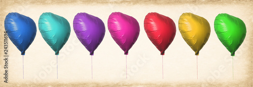lots of color heart balloons