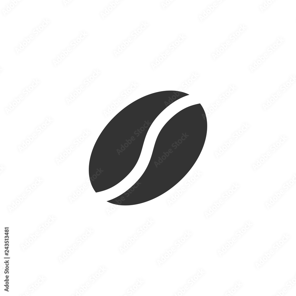 Coffee bean icon graphic design template vector Coffee bean icon graphic design template vector