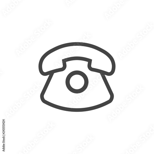 Classic telephone icon graphic design template vector