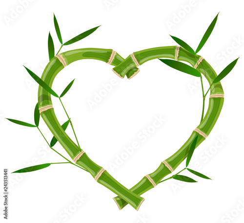 Heart bamboo frame