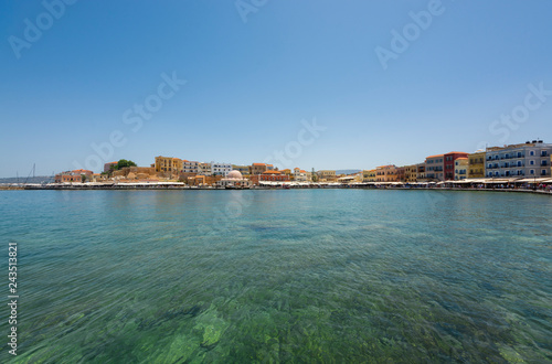 Fototapeta Naklejka Na Ścianę i Meble -  Crete Chania. Beautiful venetian port of Chania.