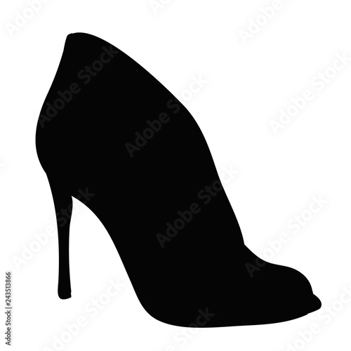  silhouette of female shoes