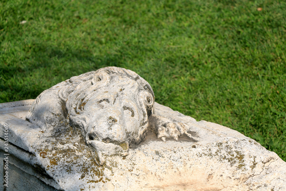 Historic stone monuments in park in Sibenik, Croatia. Historic stone monuments in park in Sibenik, Croatia.