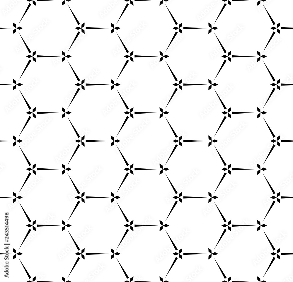 Fototapeta premium Vector seamless texture. Modern geometric background. Grid with hexagonal cells.