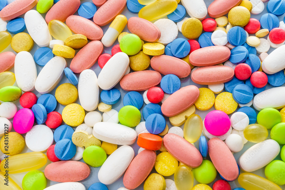 A lot of colorful medication and pills A lot of colorful medication and pills