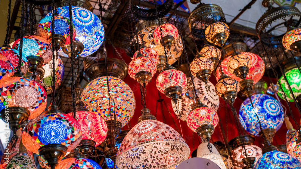 Old lamps on the Grand Bazaar in Istanbul