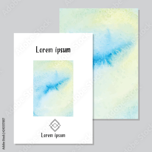 Art of watercolor stains of paint on watercolor paper. Grunge abstract background