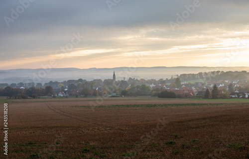 Landscape of Low Saxony in village Steinbergen   Germany