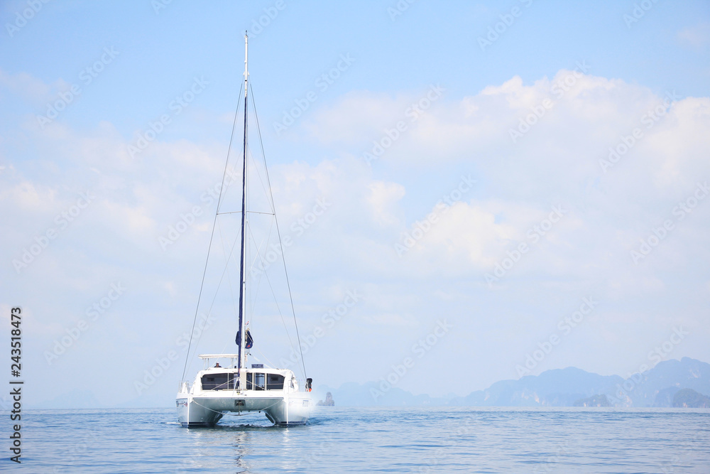 yacht in the sea