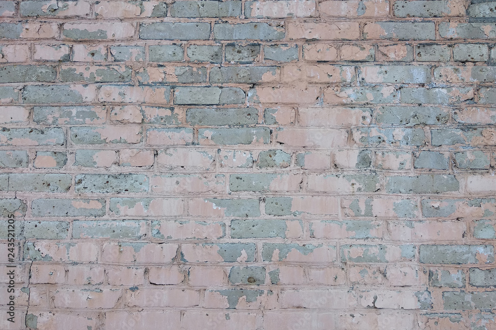 Background of old brick wall with peeling plaster, texture. Background of old brick wall with peeling plaster, texture.