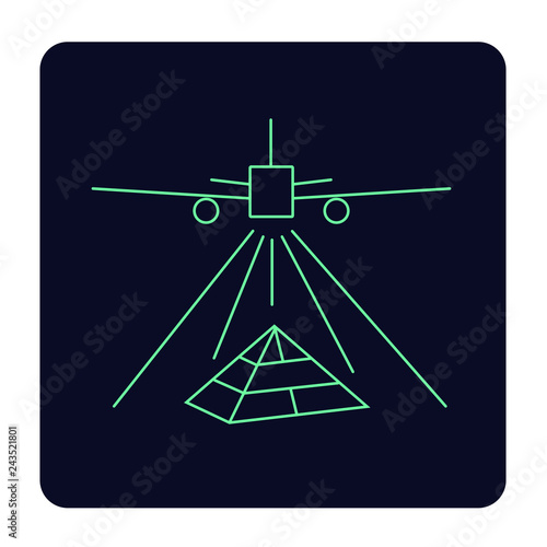 LASER SCANNING, Icon in line art style, Easy to edit, Vektor