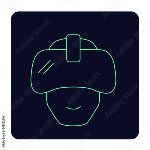 VIRTUAL & AUGMENTED REALITY, Icon in line art style, Easy to edit, Vektor