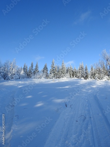 Le terrain des loisirs en hiver, Sainte-Apolline, Québec, Canada © Claude Laprise