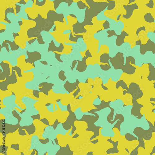 UFO camouflage of various shades of green, blue and yellow colors