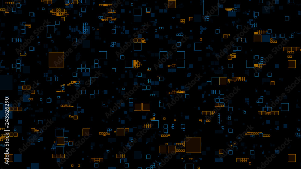 ..3d render background made of repetitive square patterns. Technology theme concept with random square forms. ..3d render background made of repetitive square patterns. Technology theme concept with random square forms.