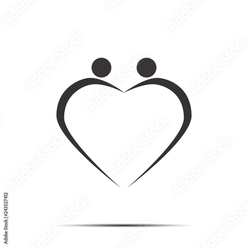 Silhouette of loving man an...