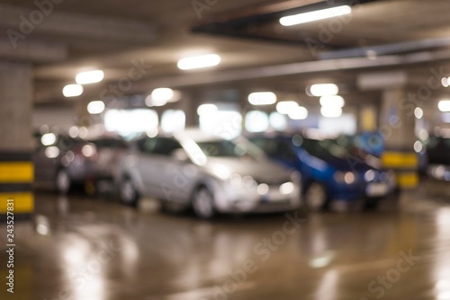 cars in parking garage