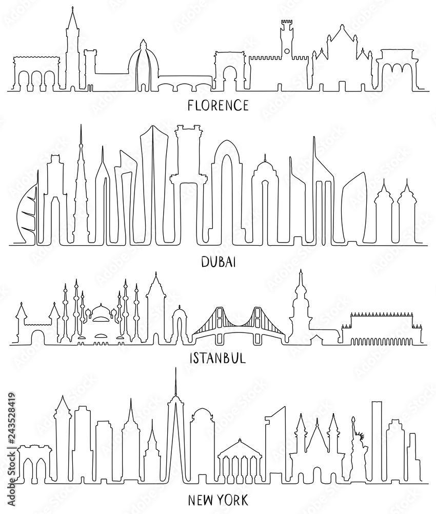 Florence, Dubai, New York and Istanbul