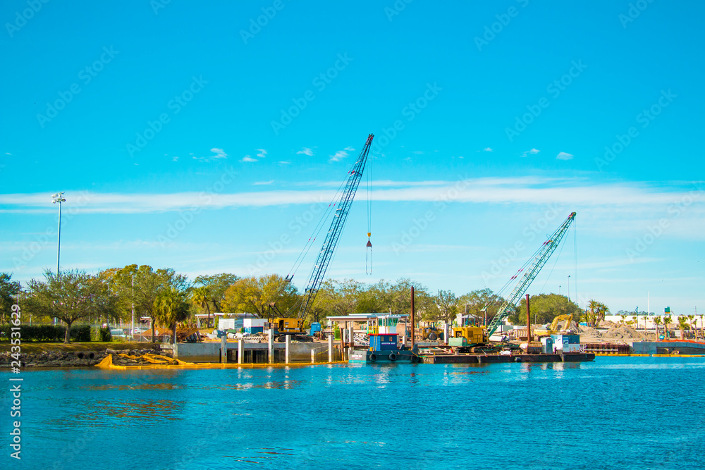 Fototapeta premium view of port