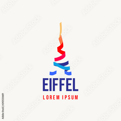 Eiffel Logo Vector Template Design Illustration