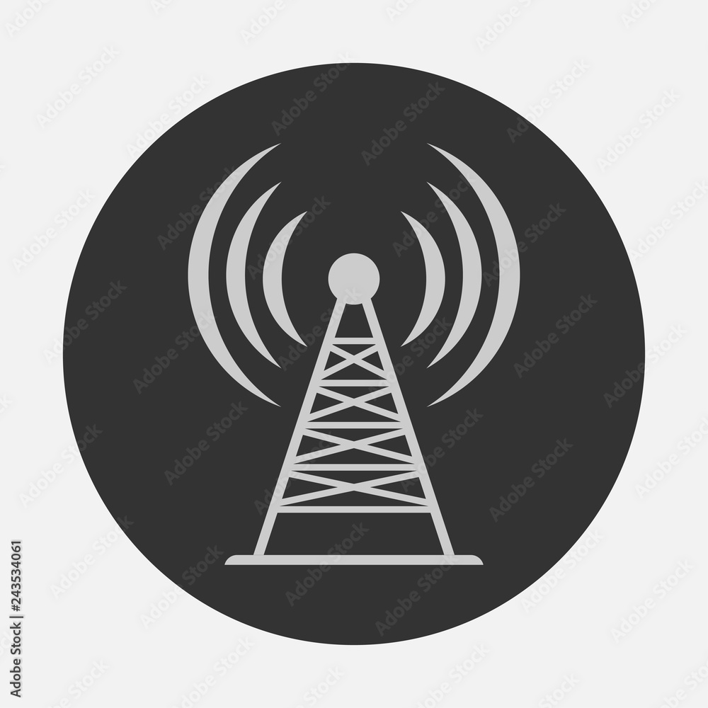 icon antenna, communication, wireless data transmission icon antenna, communication, wireless data transmission
