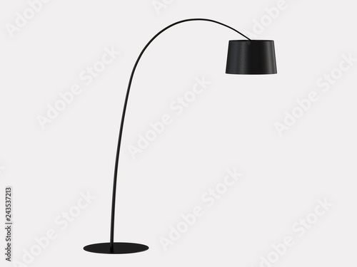 Floor lamp on a white background 3d rendering photo
