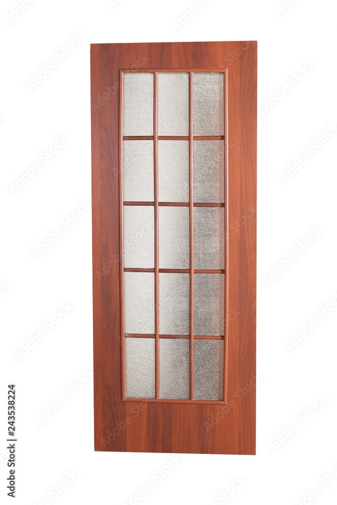 Obraz premium door on a white background, wooden door