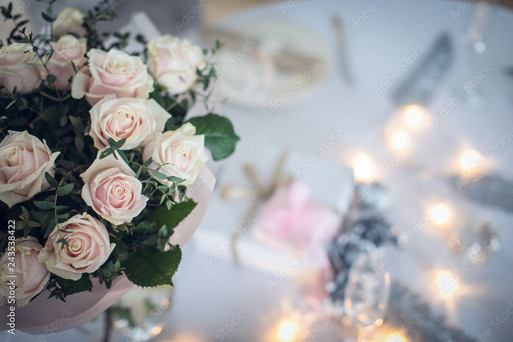 Obraz premium Beautiful bouquet of roses flowers