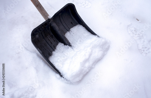 Shovel for snow cleaning snow.