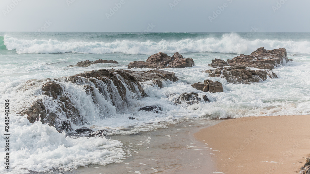 Beach Ocean Waves Winds Rocky Coastline Beach Ocean Waves Winds Rocky Coastline